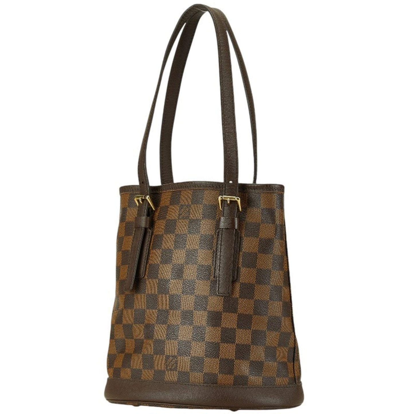 Louis Vuitton Brown Pvc Leather Shoulder Bag Tote Bag