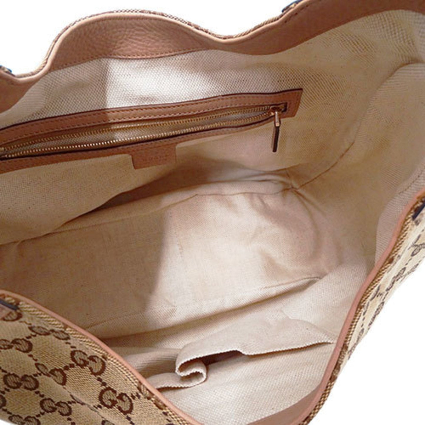 Gucci Beige Pink Gg Canvas Leather Handbag Shoulder Bag