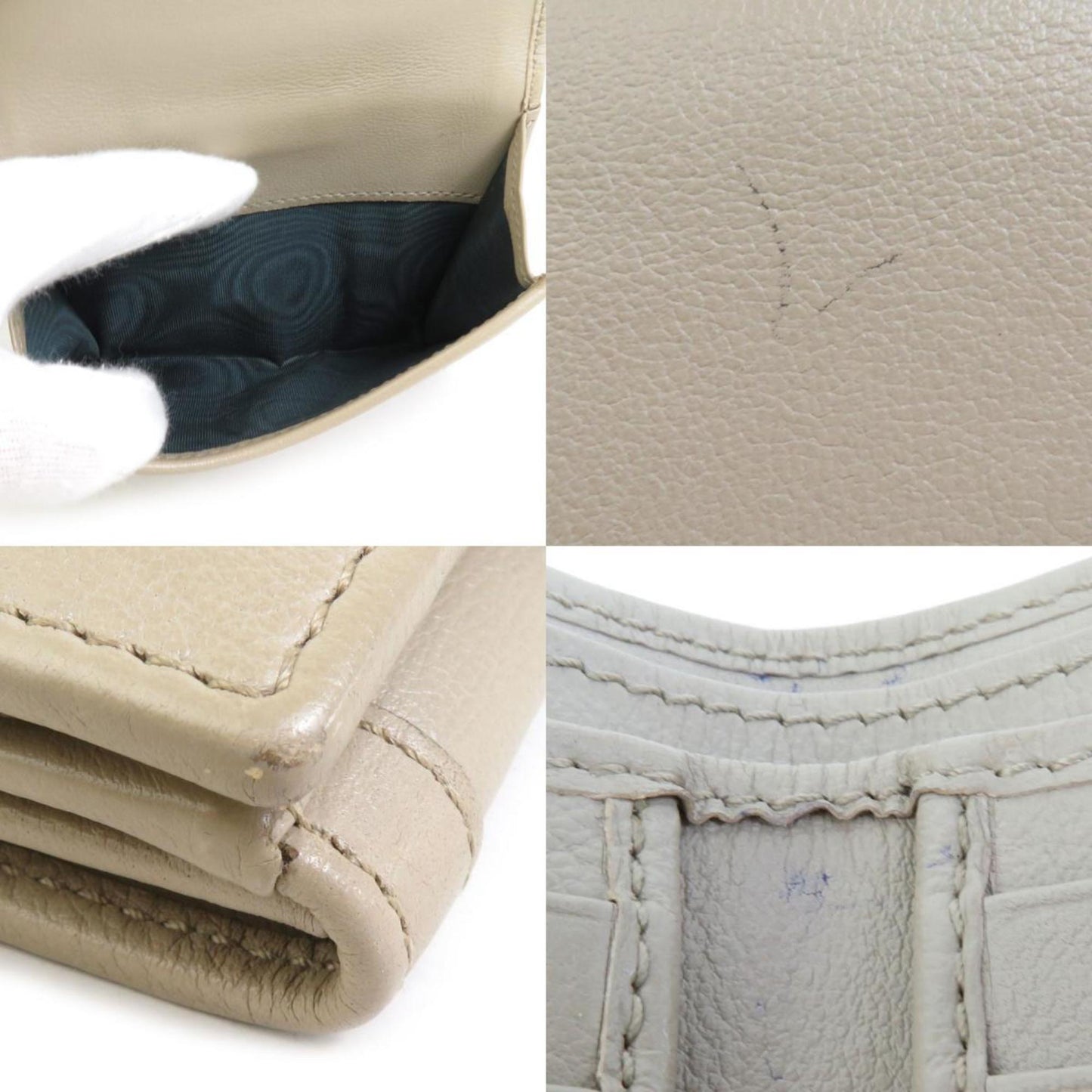 Gucci Grayish Leather Wallet (Bi-Fold)