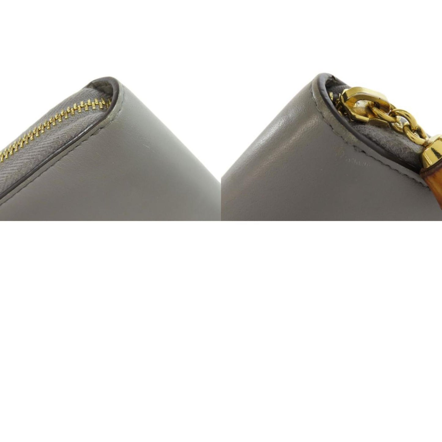 Gucci Gray Leather Long Wallet (Bi-Fold)