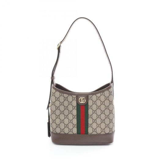 Gucci Beige Brown Multi-Color Gg Supreme Leather Shoulder Bag ()