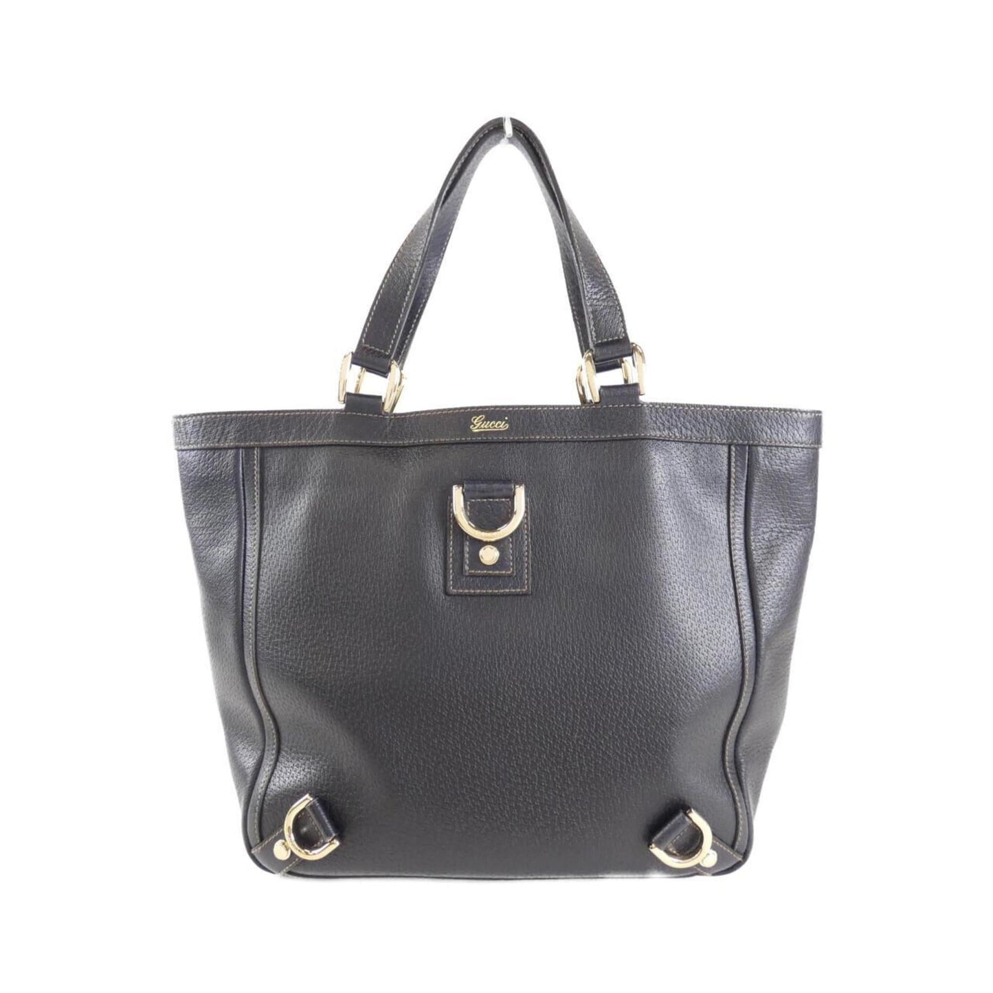 Gucci Navy Leather Handbag Tote Bag ()