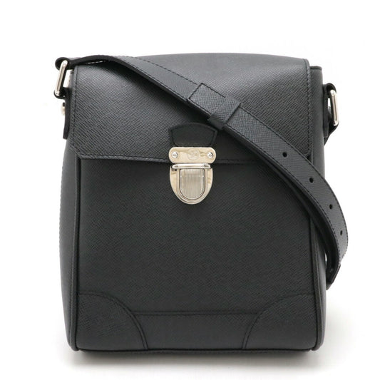 Louis Vuitton Ardoise Black Taiga Leather Shoulder Bag ()