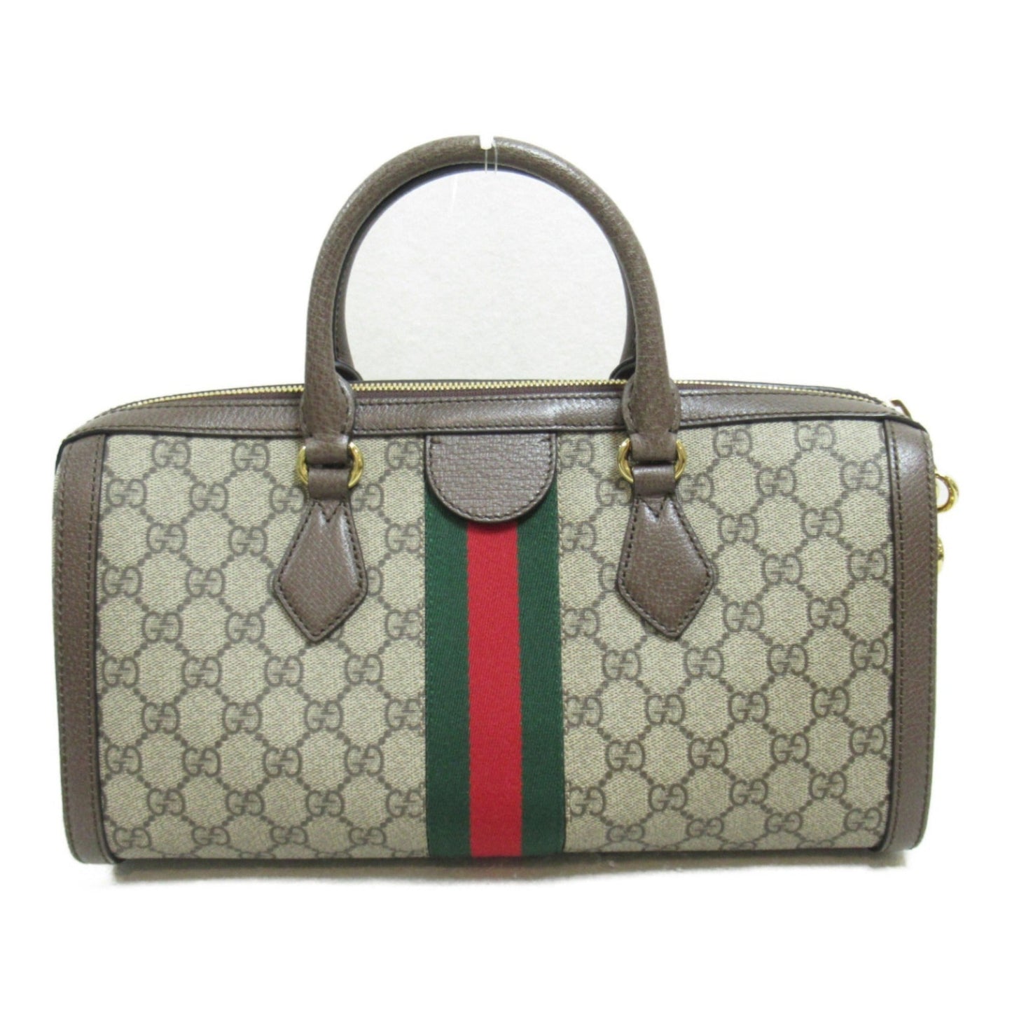 Gucci Beige Brown Gg Supreme Boston Bag