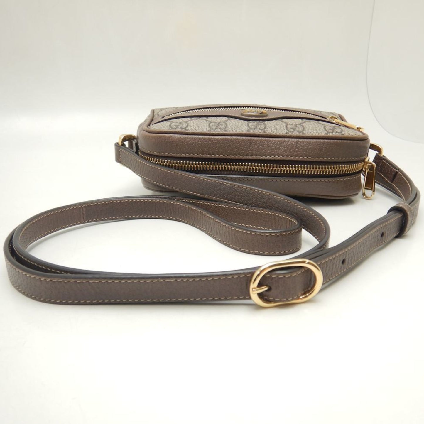 Gucci Beige Brown Gg Supreme Canvas Shoulder Bag