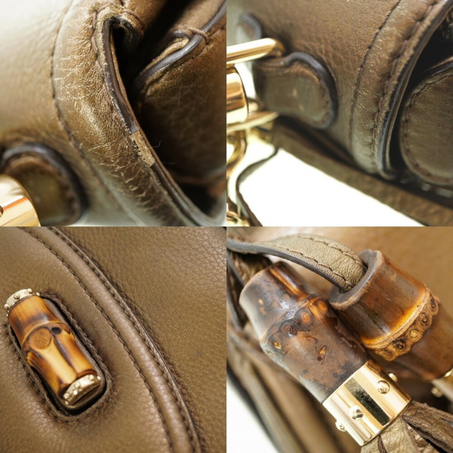 Gucci Gold Leather Handbag