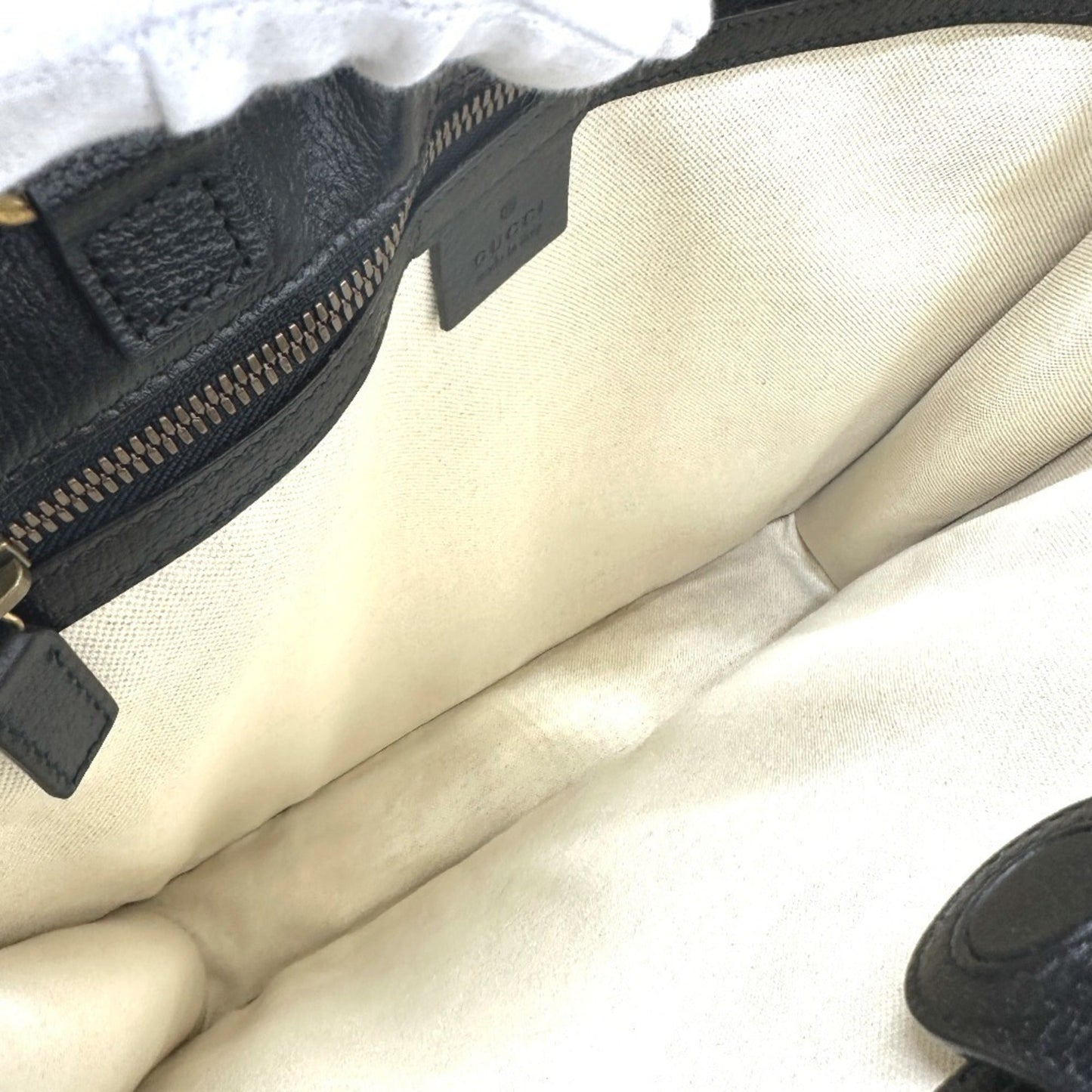 Gucci Black Leather Shoulder Bag Tote Bag