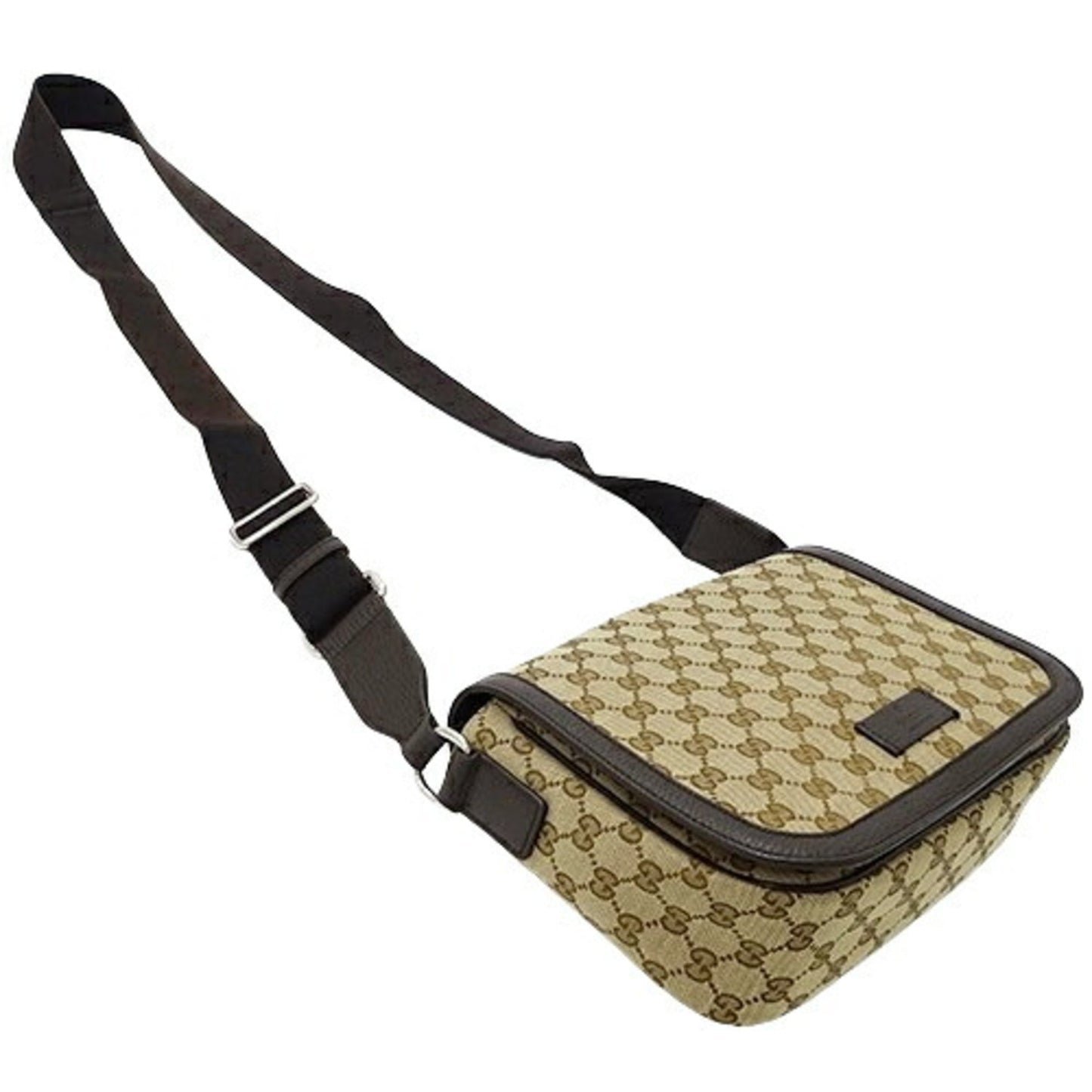 Gucci Beige Brown Gg Canvas Shoulder Bag