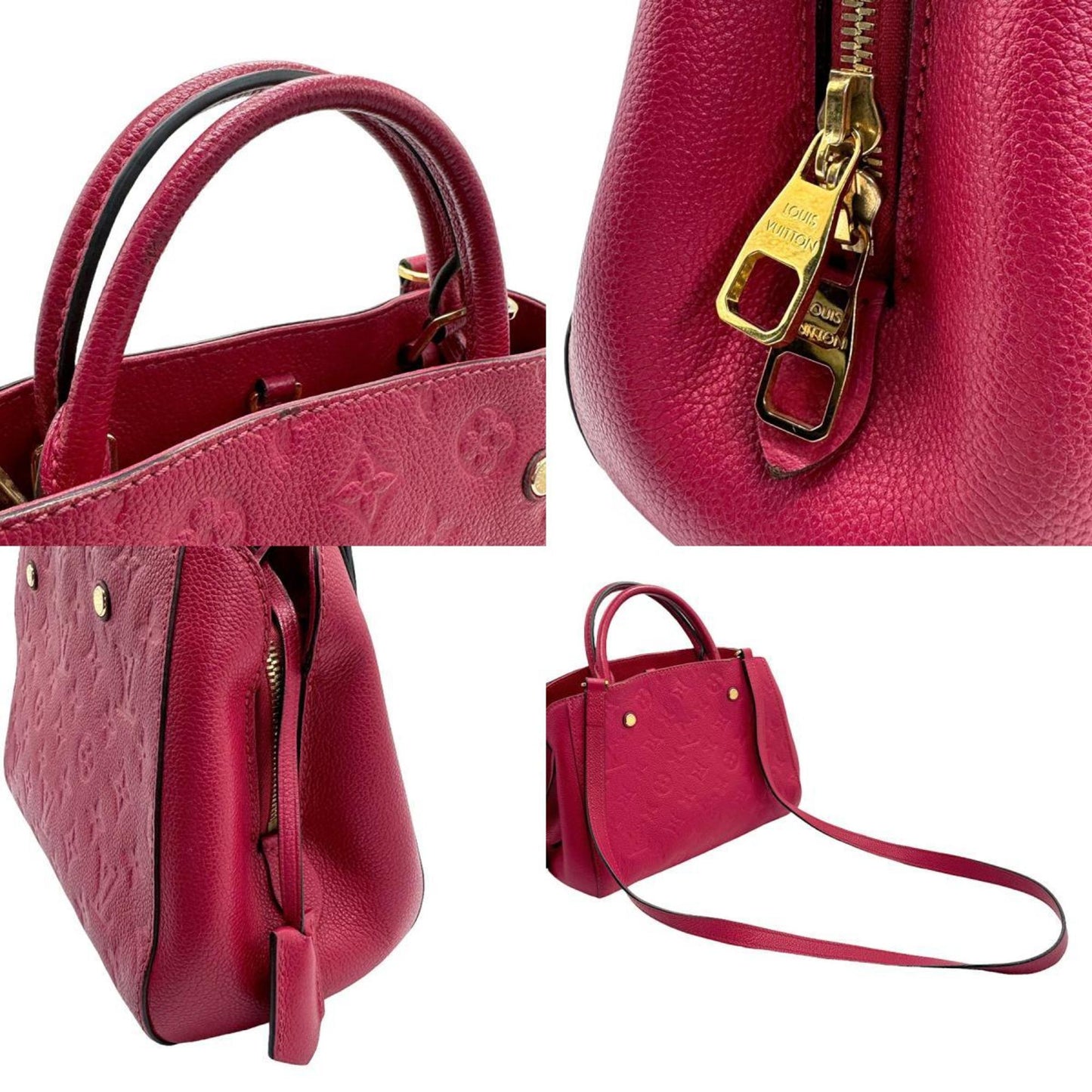 Louis Vuitton Red Color Monogram Empreinte Handbag Shoulder Bag