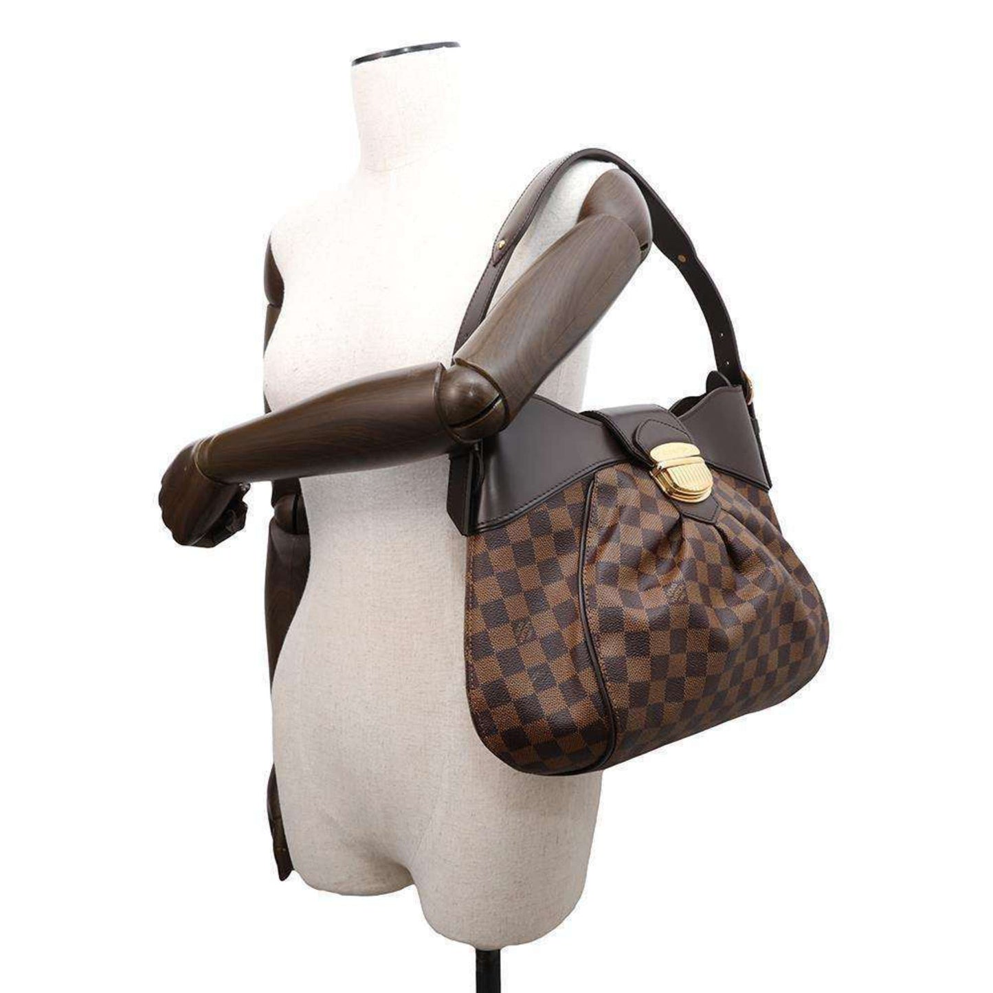 Louis Vuitton Damier Damier Canvas Ebene Red Color Damier Canvas Shoulder Bag