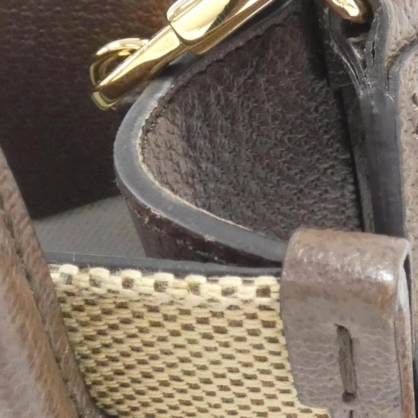 Gucci Brown Camel Canvas Leather Handbag