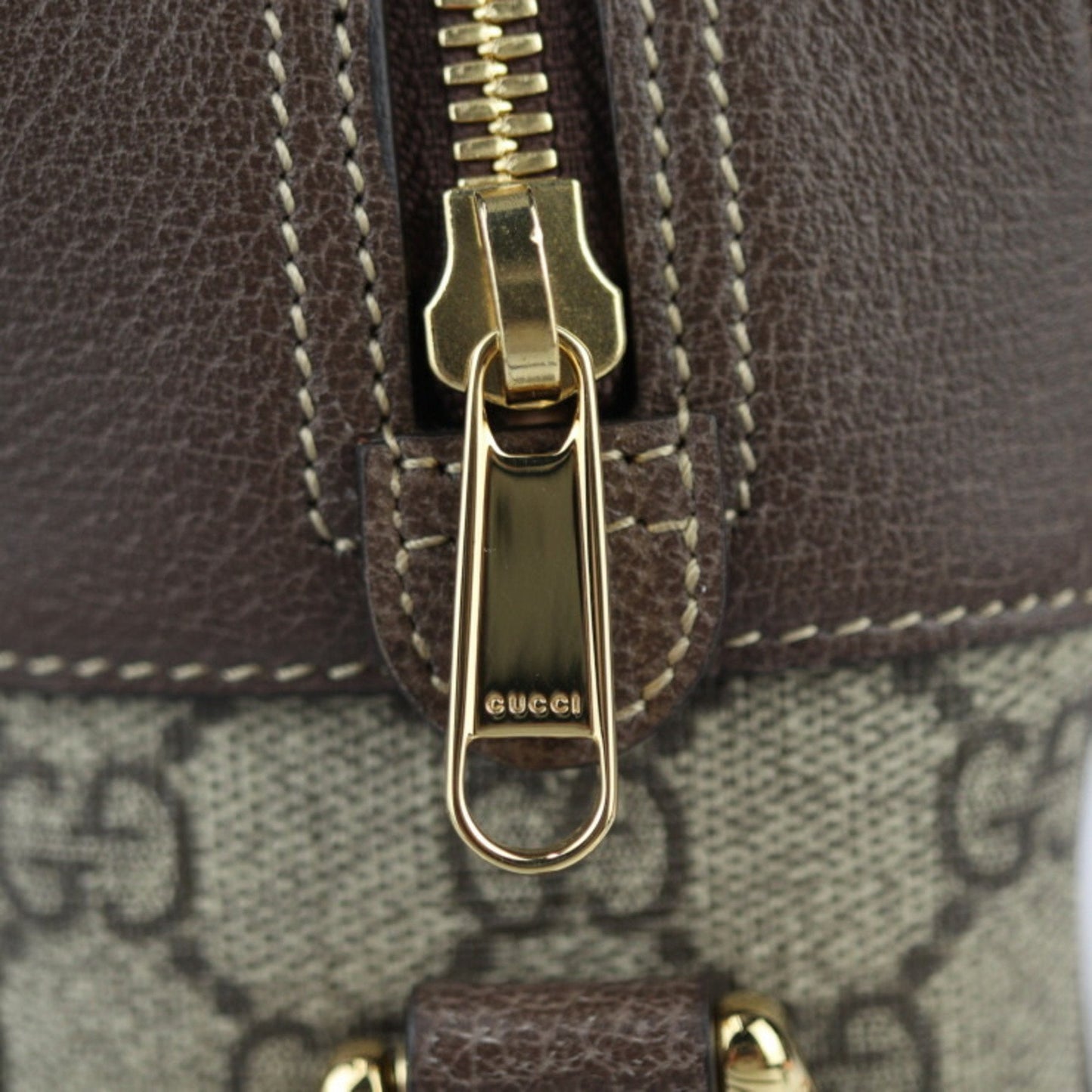 Gucci Beige Gg Supreme Leather Shoulder Bag
