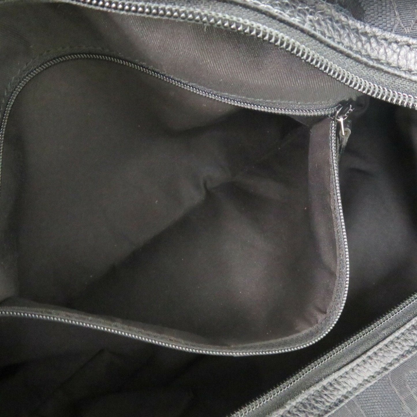 Gucci Horsebit Black Canvas Shoulder Bag
