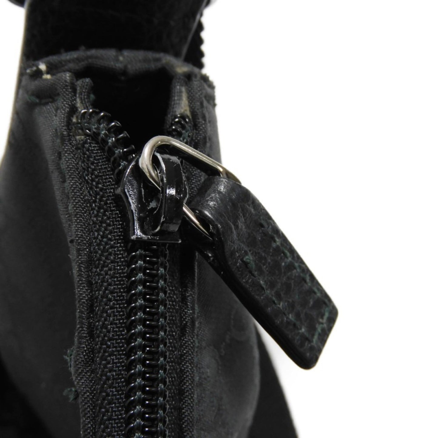Gucci Black Nylon Canvas Leather Messenger Bag Shoulder Bag
