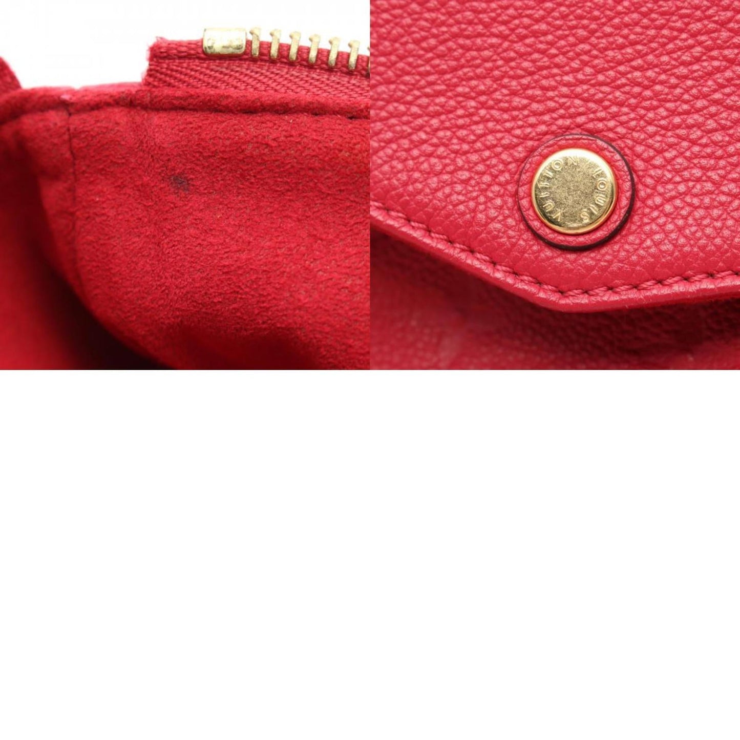 Louis Vuitton Red Color Monogram Empreinte Leather Shoulder Bag