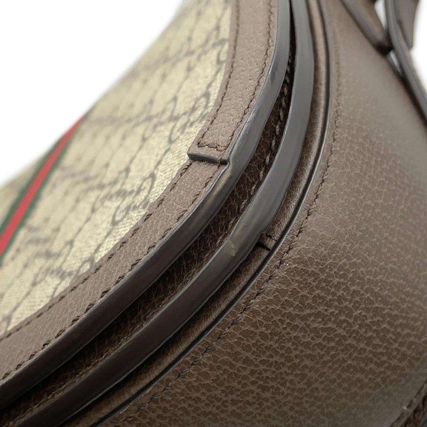 Gucci Beige Brown Pvc Leather Shoulder Bag