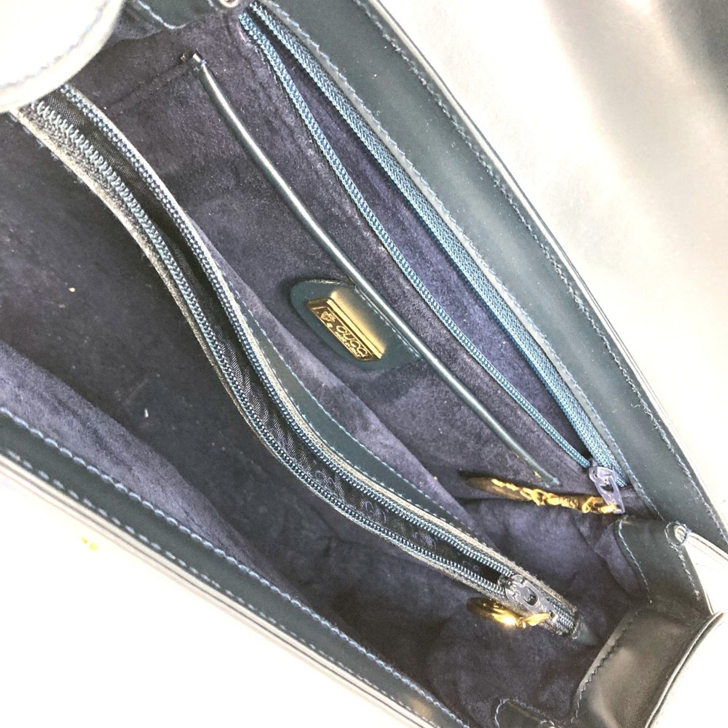 Gucci Navy Leather Handbag