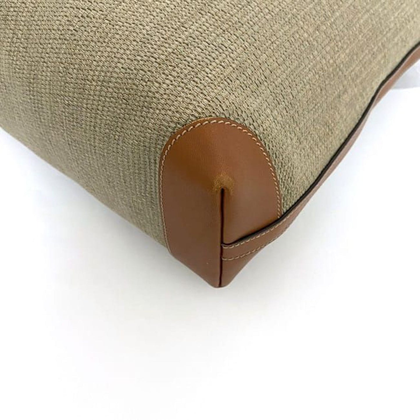 Gucci Beige Brown Coated Canvas Leather Tote Bag