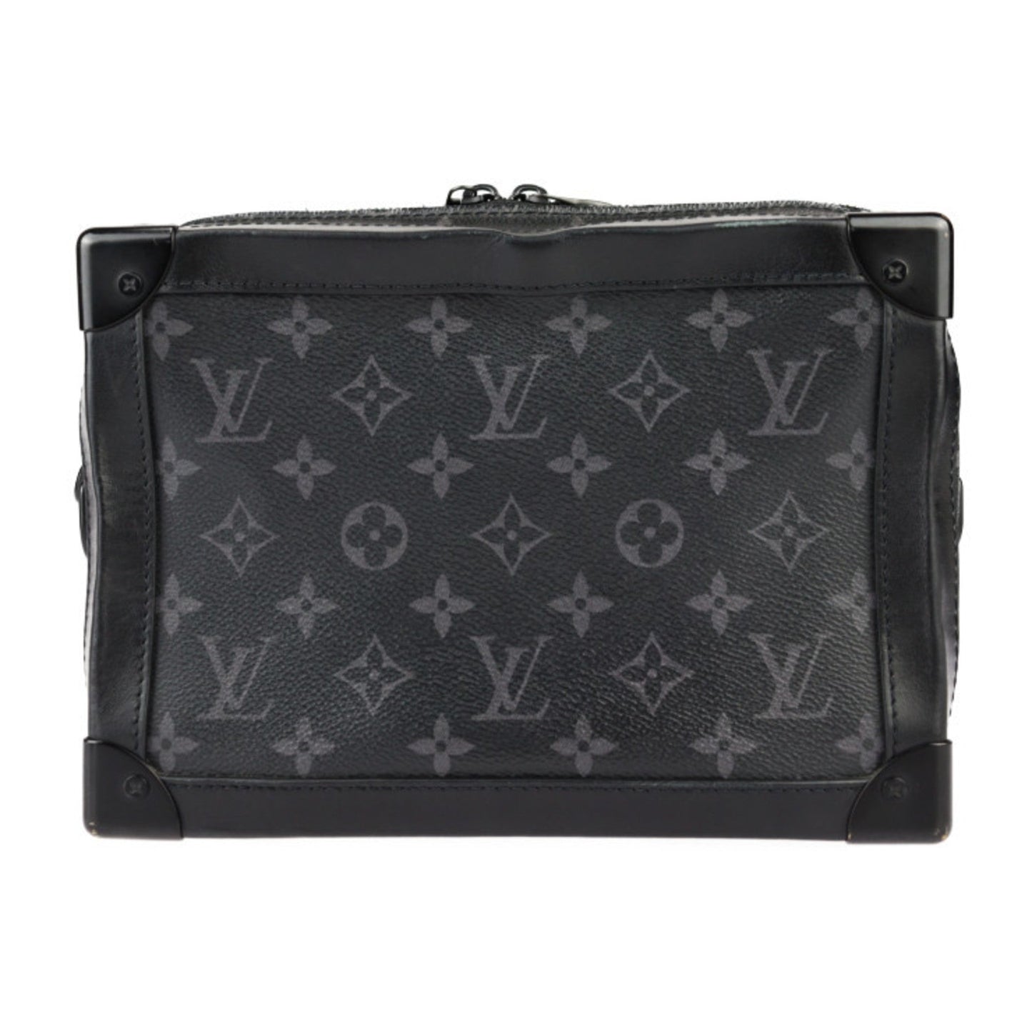 Louis Vuitton Black Monogram Eclipse Leather Clutch Bag Handbag Shoulder Bag