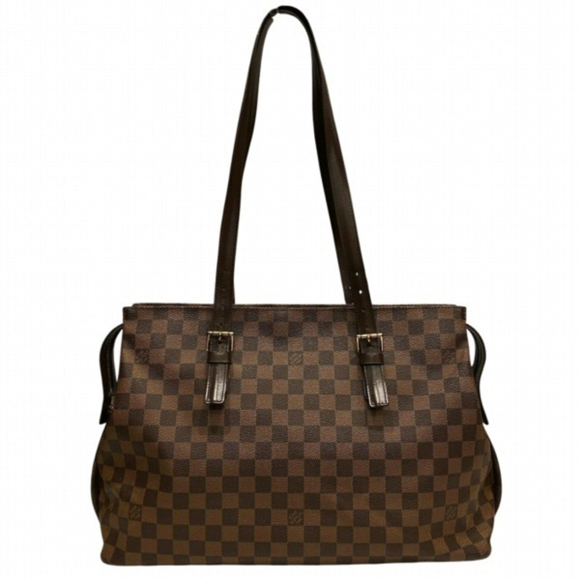 Louis Vuitton Brown Damier Canvas Shoulder Bag Tote Bag ()