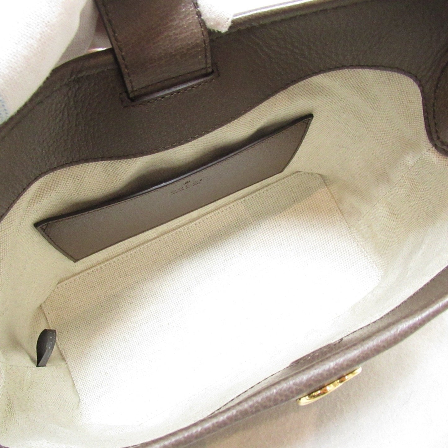 Gucci Beige Brown Coated Canvas Shoulder Bag