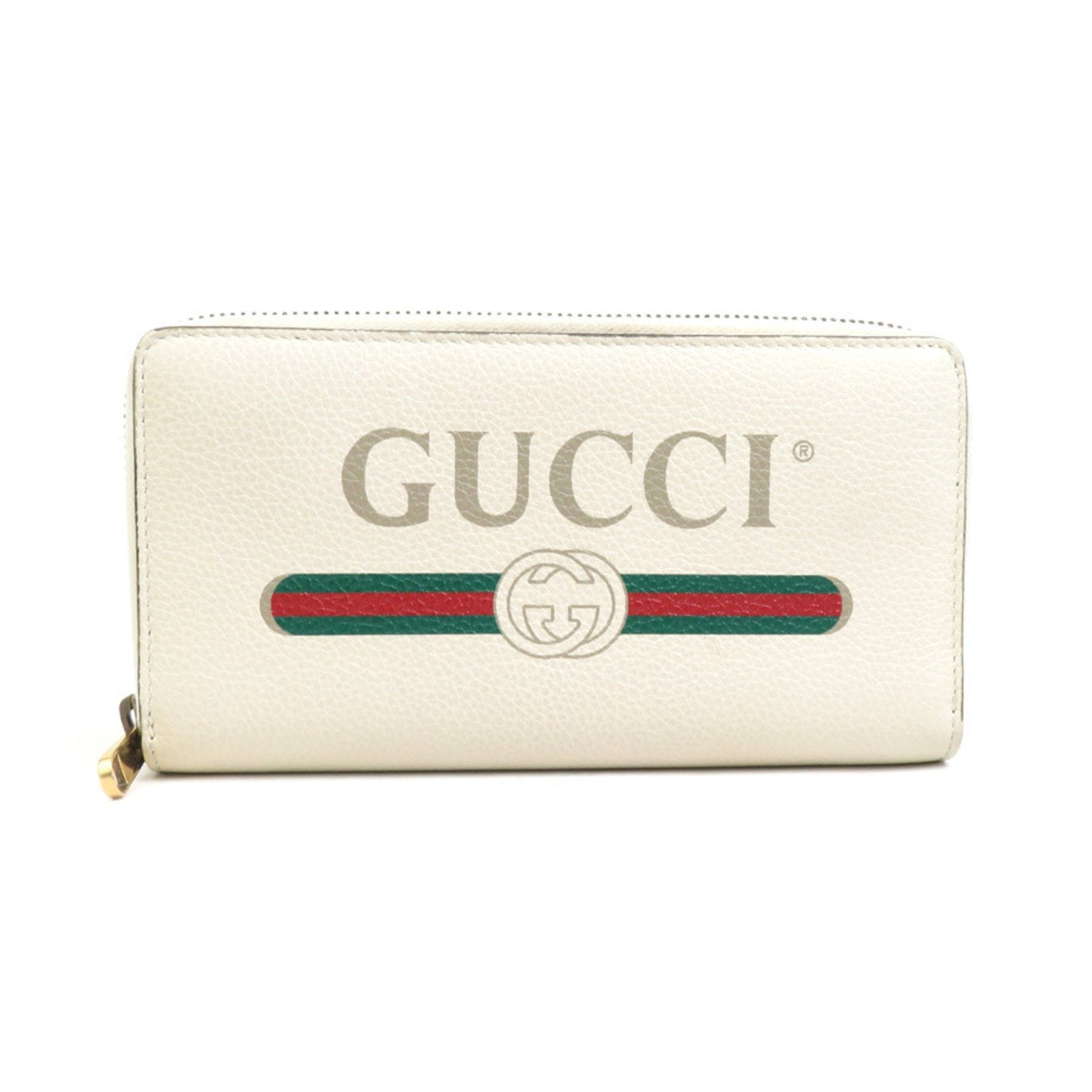 Gucci Off-White Leather Long Wallet (Bi-Fold) ()