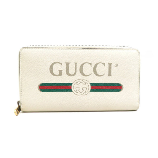 Gucci Off-White Leather Long Wallet (Bi-Fold) ()