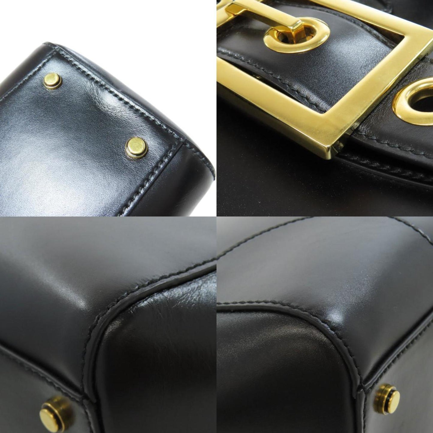 Gucci Black Leather Tote Bag