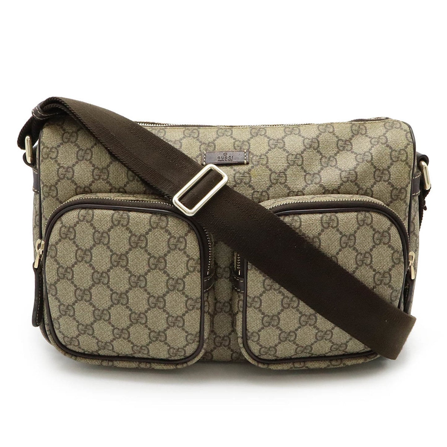 Gucci Dark Brown Pvc Leather Shoulder Bag ()