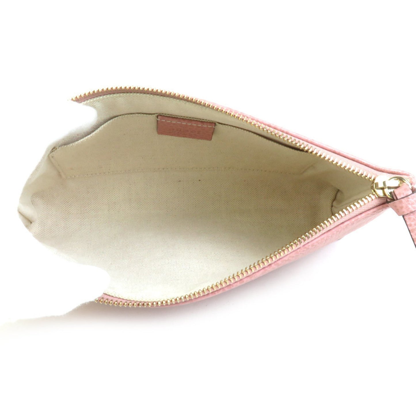 Gucci Pink Beige Leather Pouch