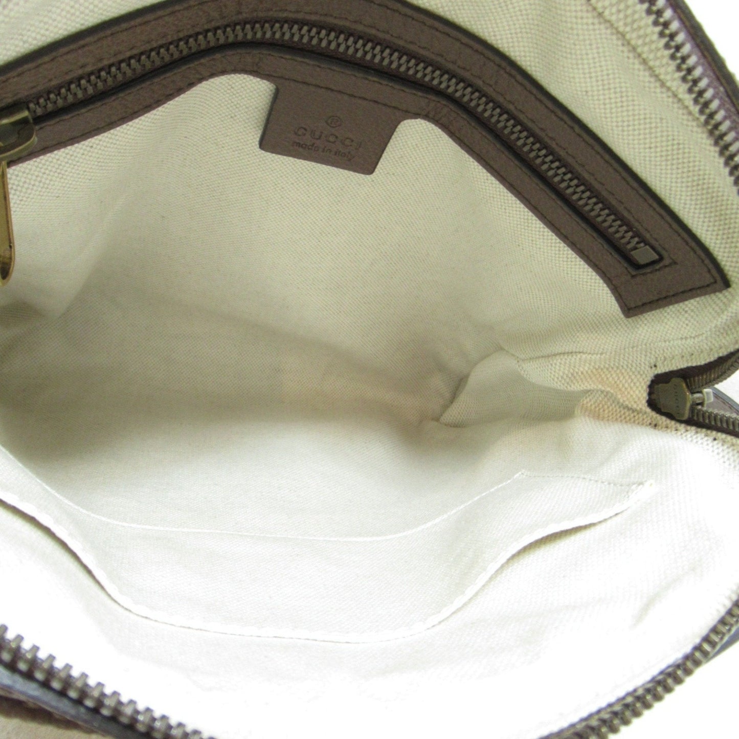 Gucci Beige Brown Canvas Gg Supreme Shoulder Bag