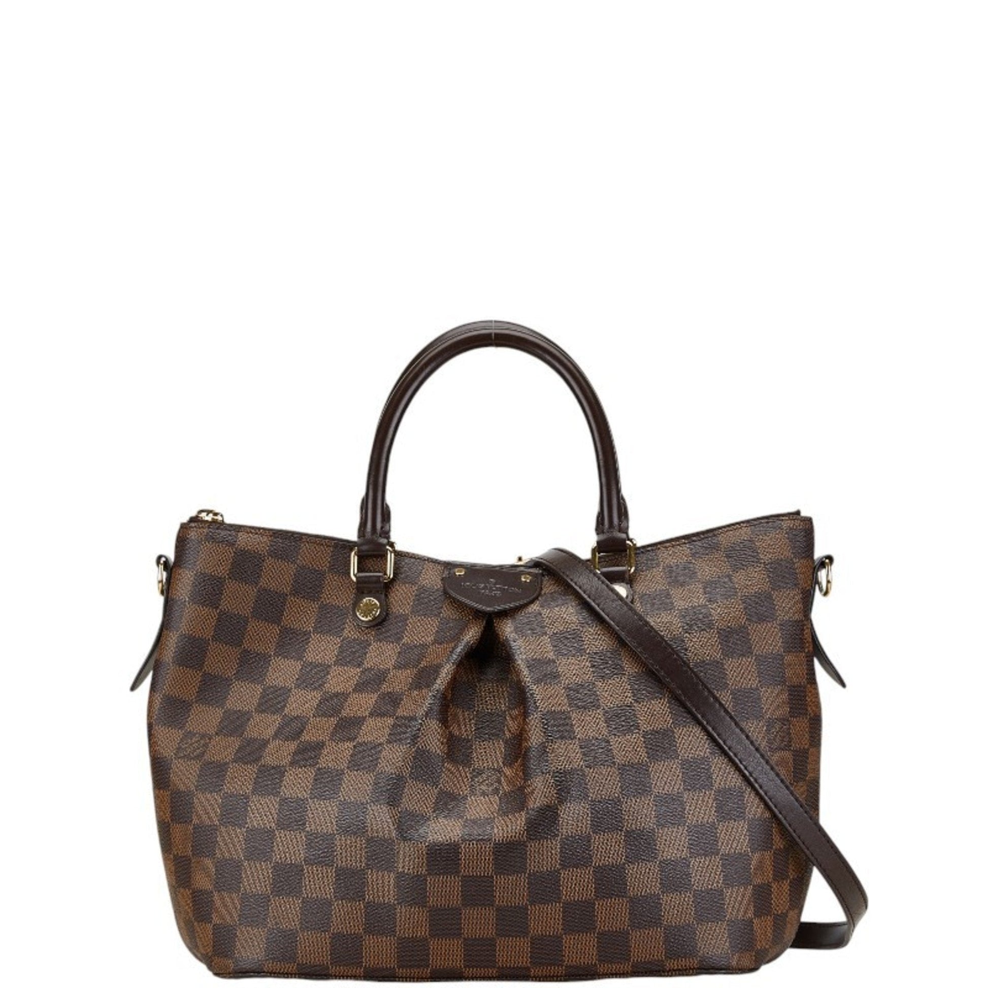 Louis Vuitton Brown Damier Canvas Pvc Leather Handbag Shoulder Bag ()