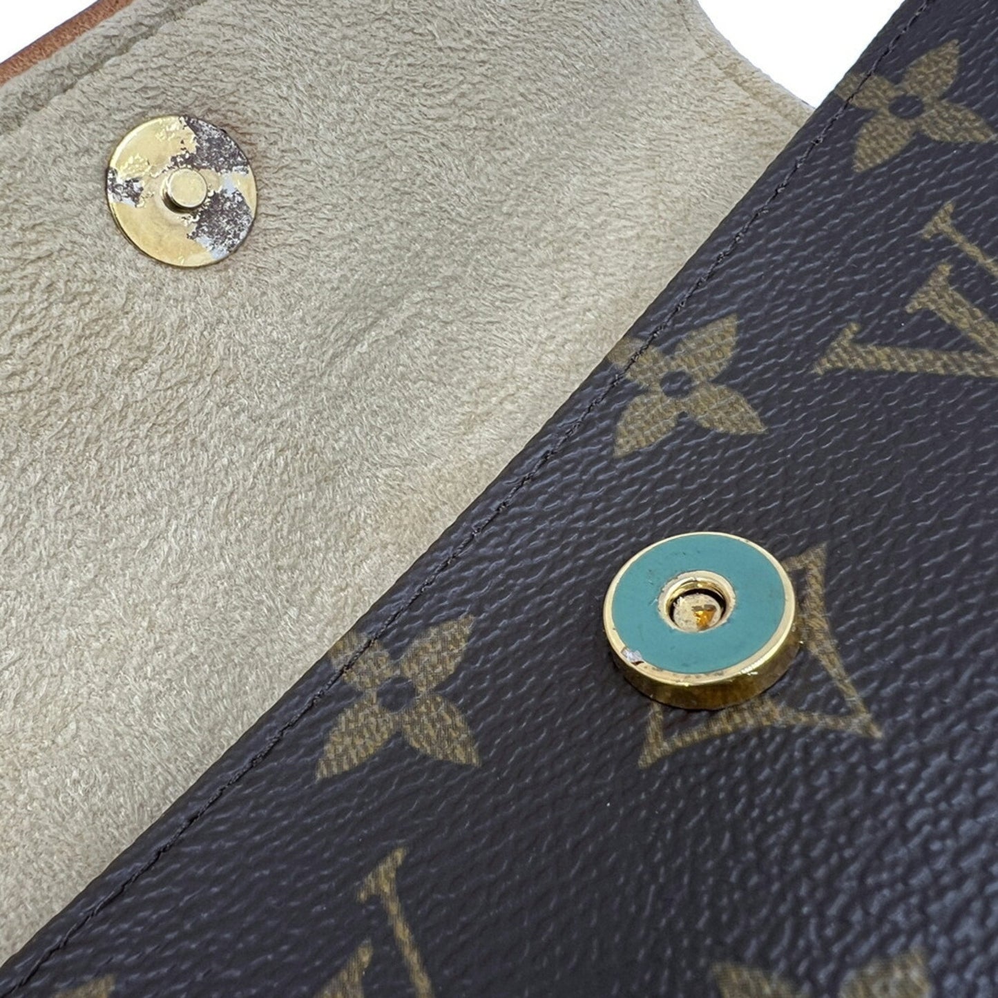 Louis Vuitton Brown Pvc Leather Pochette Pouch Shoulder Bag
