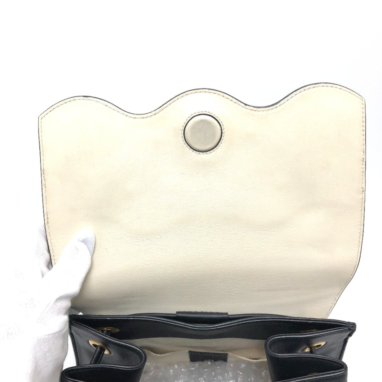 Gucci Black Leather Backpack