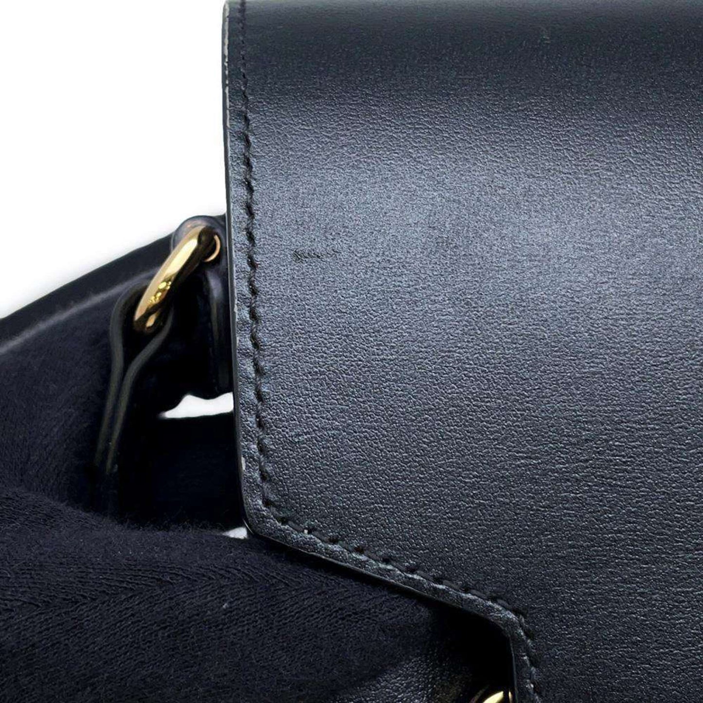Gucci Horsebit Black Leather Shoulder Bag