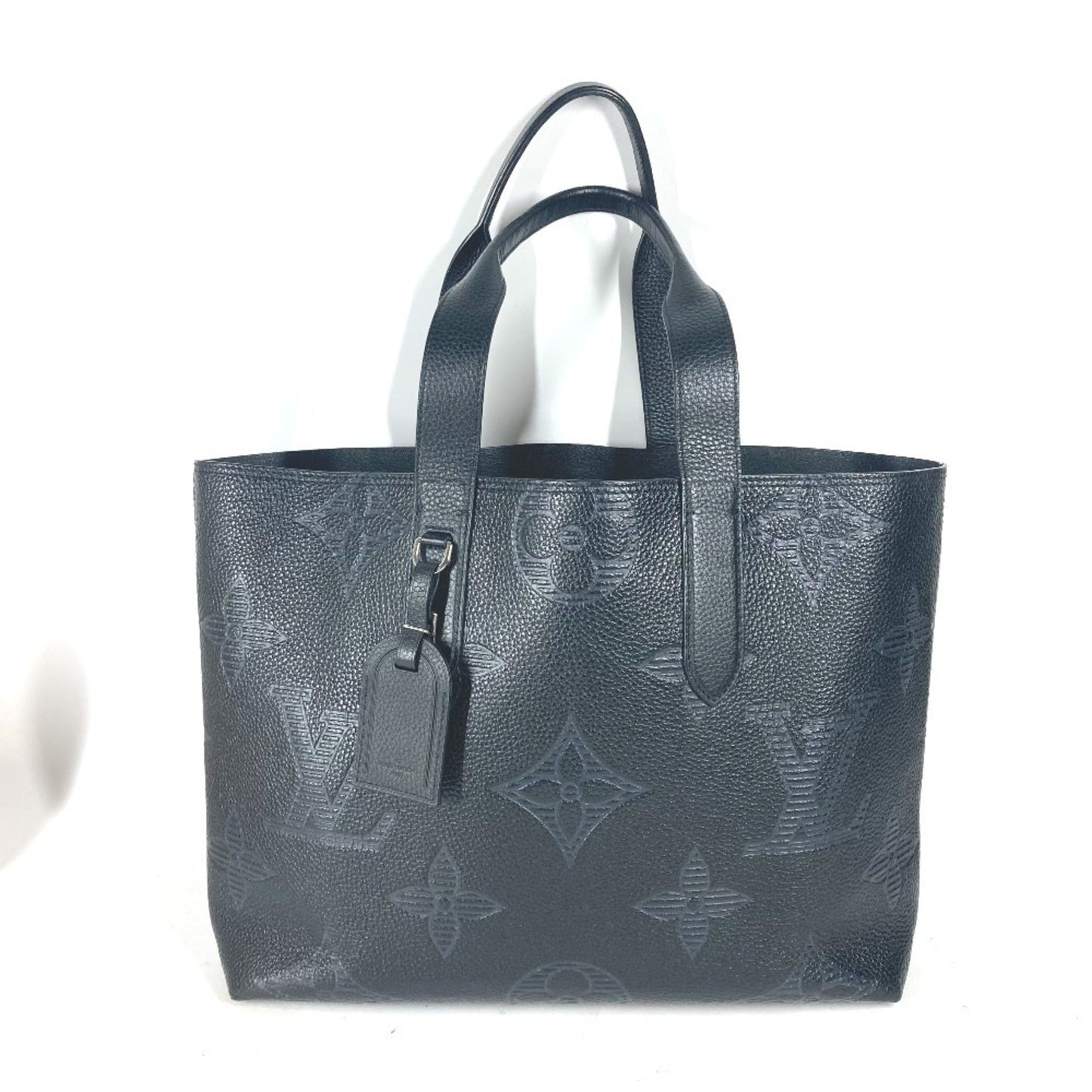 Louis Vuitton Black Leather Shoulder Bag Tote Bag