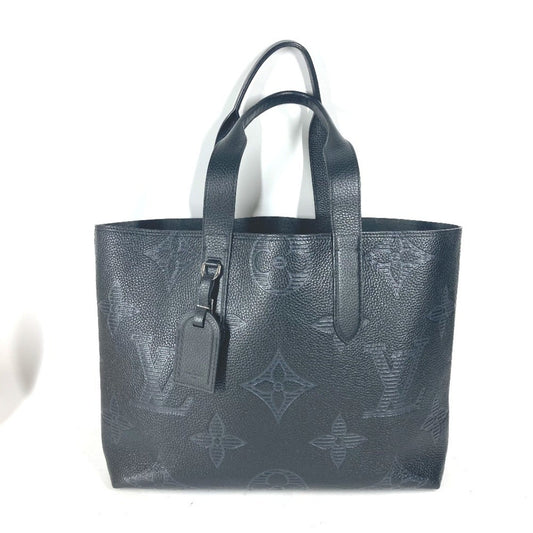 Louis Vuitton Black Leather Shoulder Bag Tote Bag