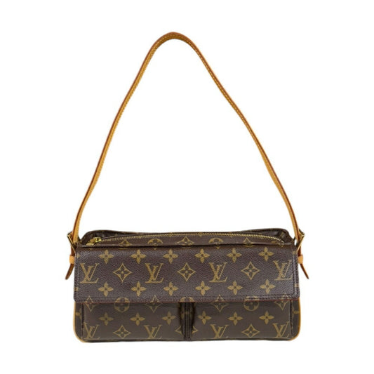 Louis Vuitton Brown Monogram Canvas Shoulder Bag ()