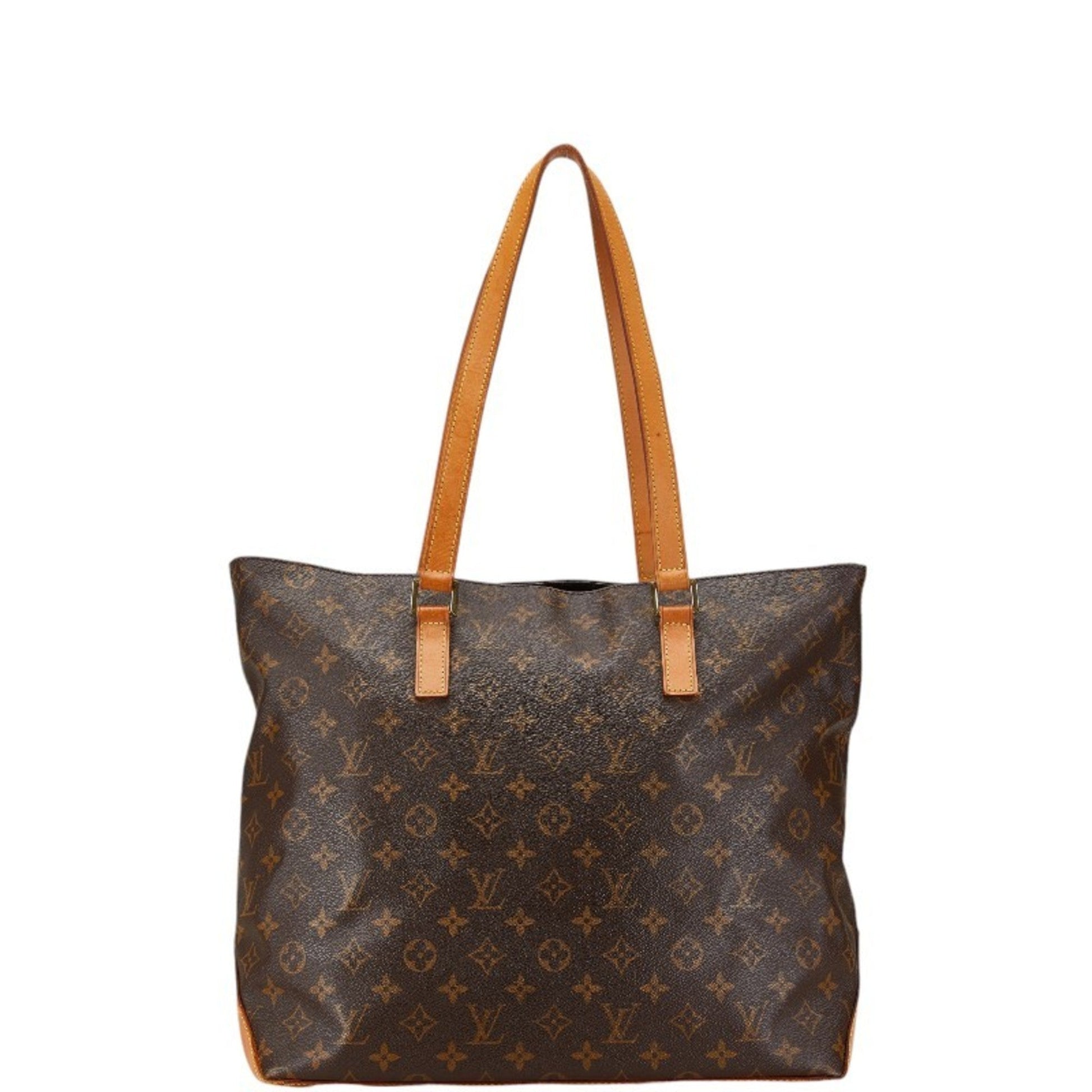 Louis Vuitton Brown Pvc Leather Shoulder Bag Tote Bag ()
