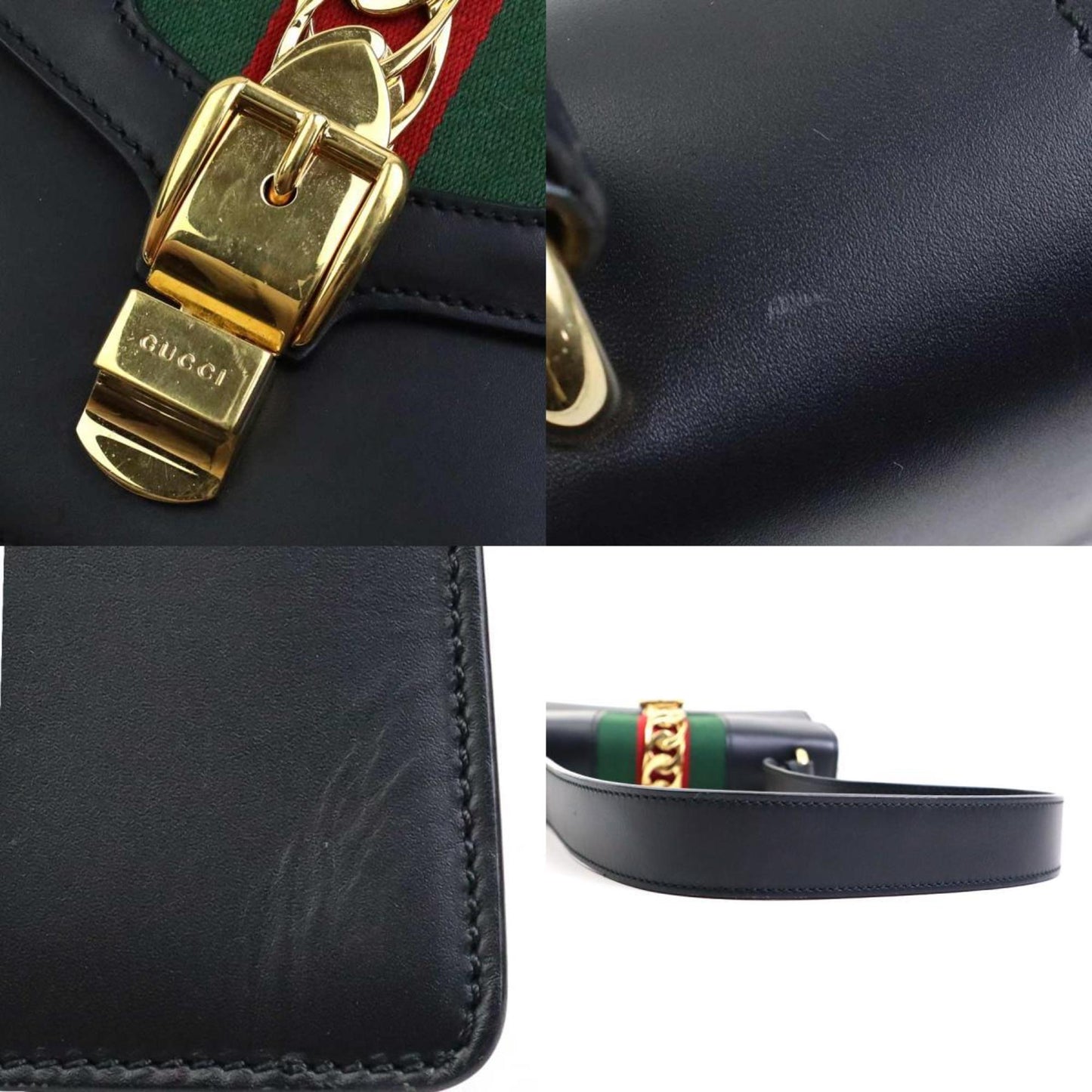 Gucci Black Leather Shoulder Bag