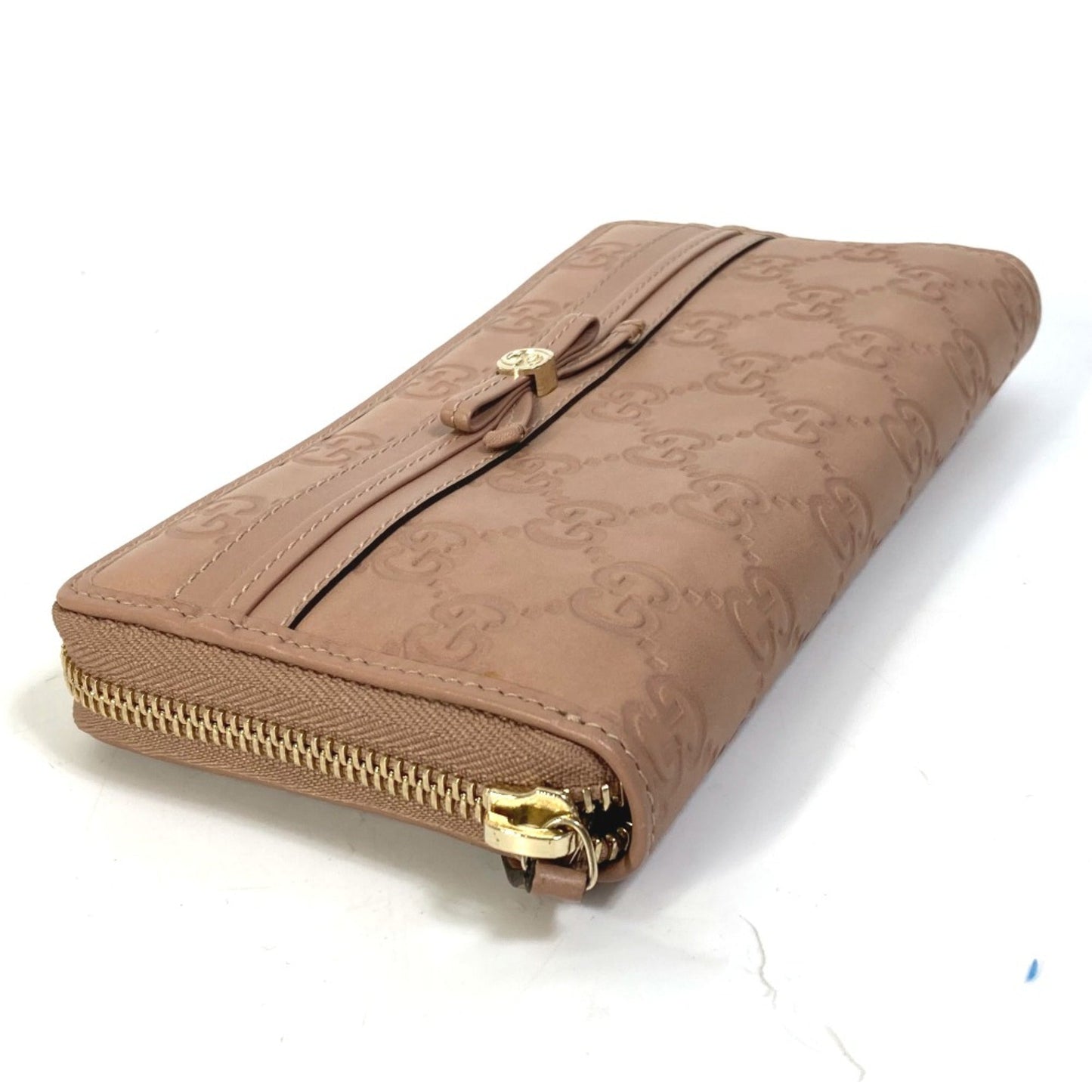 Gucci Pink Leather Long Wallet (Bi-Fold)