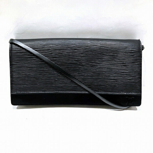 Louis Vuitton Epi Noir Epi Leather Clutch Bag Shoulder Bag ()