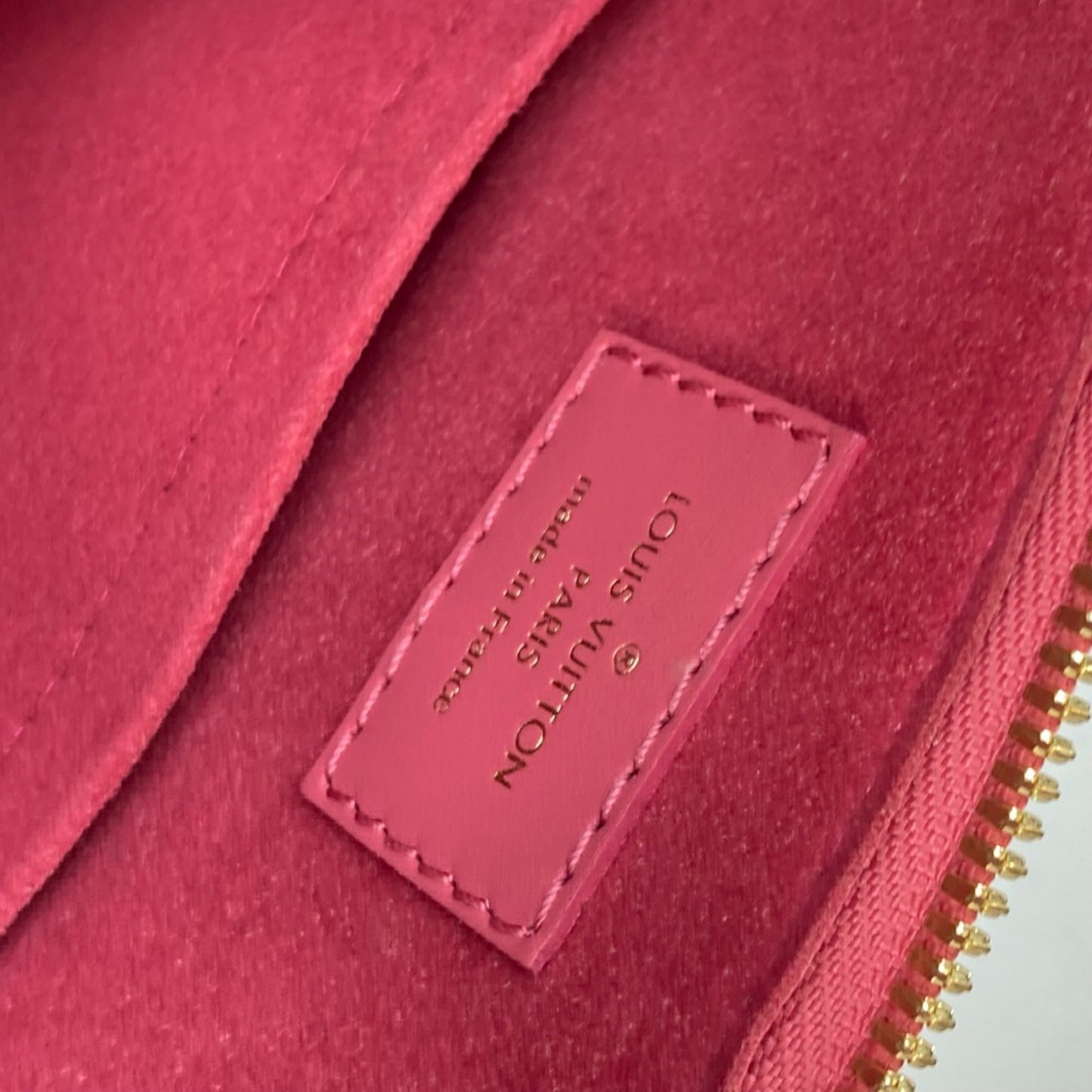 Louis Vuitton Pink Leather Shoulder Bag