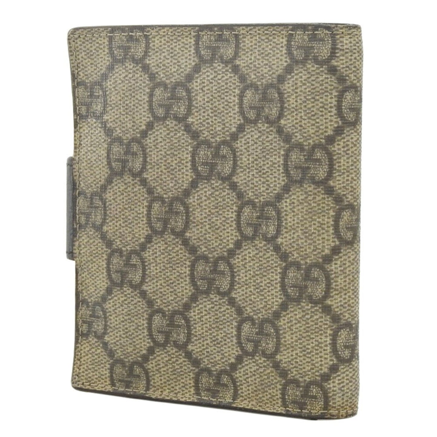 Gucci Gg Supreme Beige Gg Plus Leather Wallet (Bi-Fold)