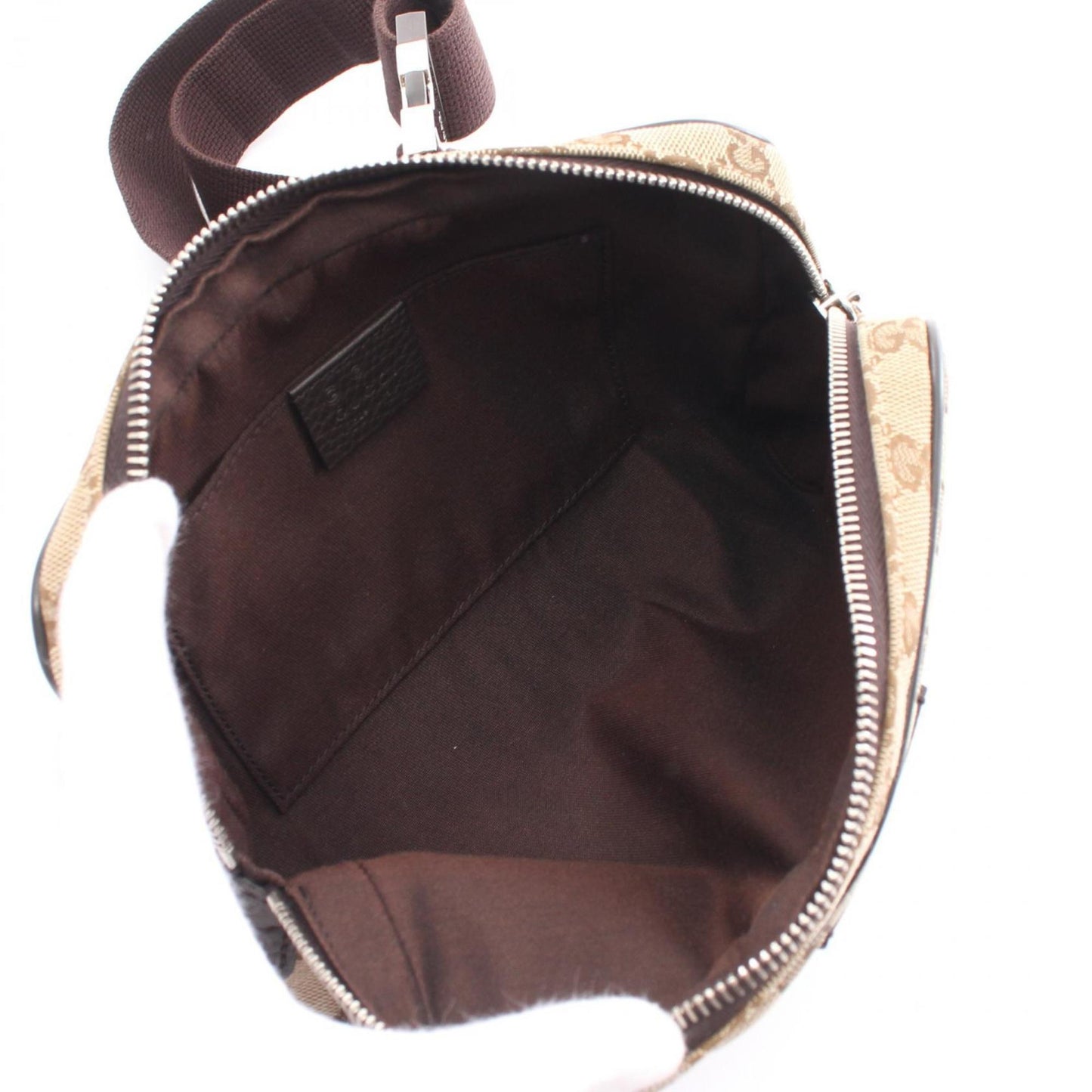 Gucci Beige Brown Canvas Leather Fanny Pack