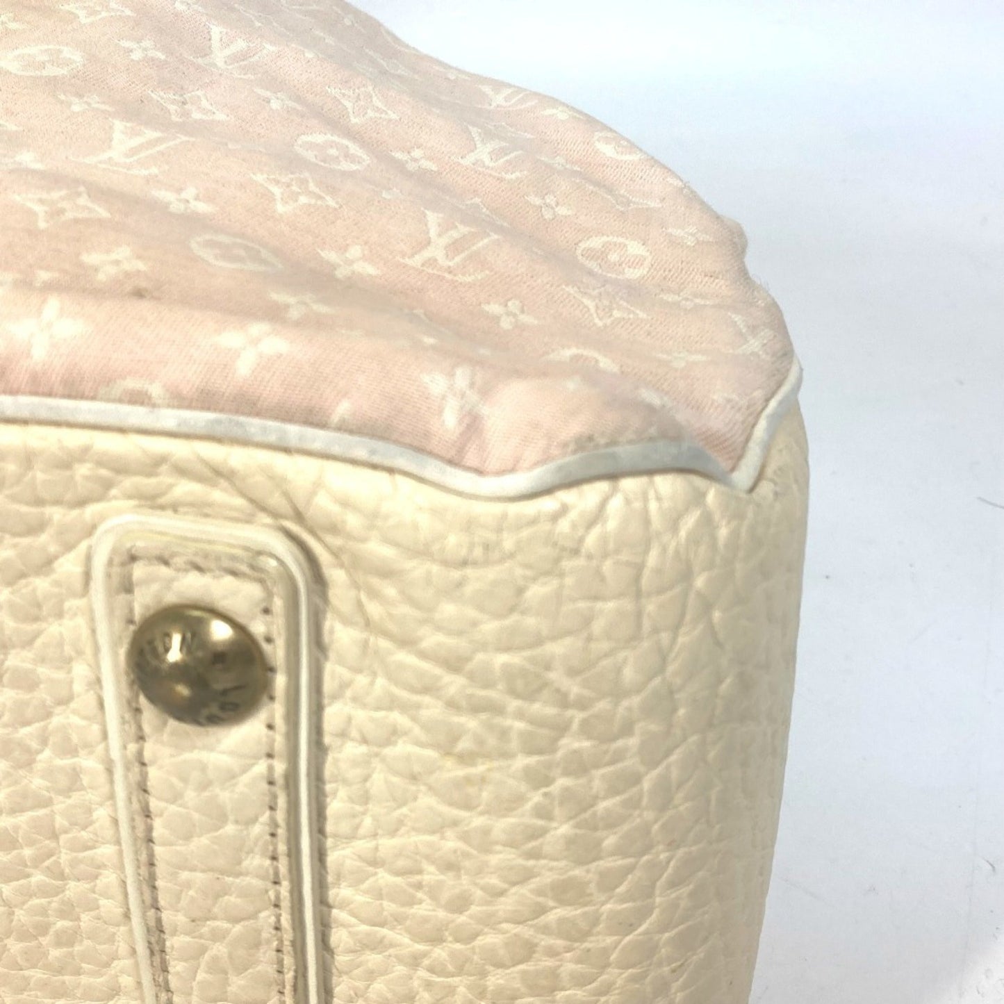 Louis Vuitton Pink Monogram Mini Lin Boston Bag Handbag Shoulder Bag