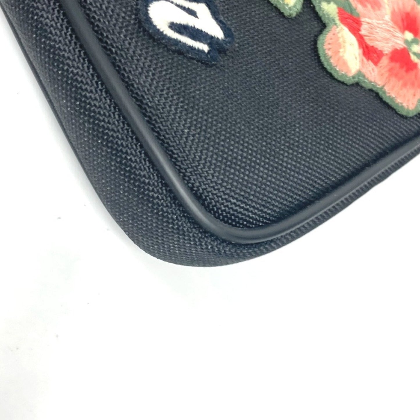 Gucci Black Multi-Color Nylon Clutch Bag Pouch