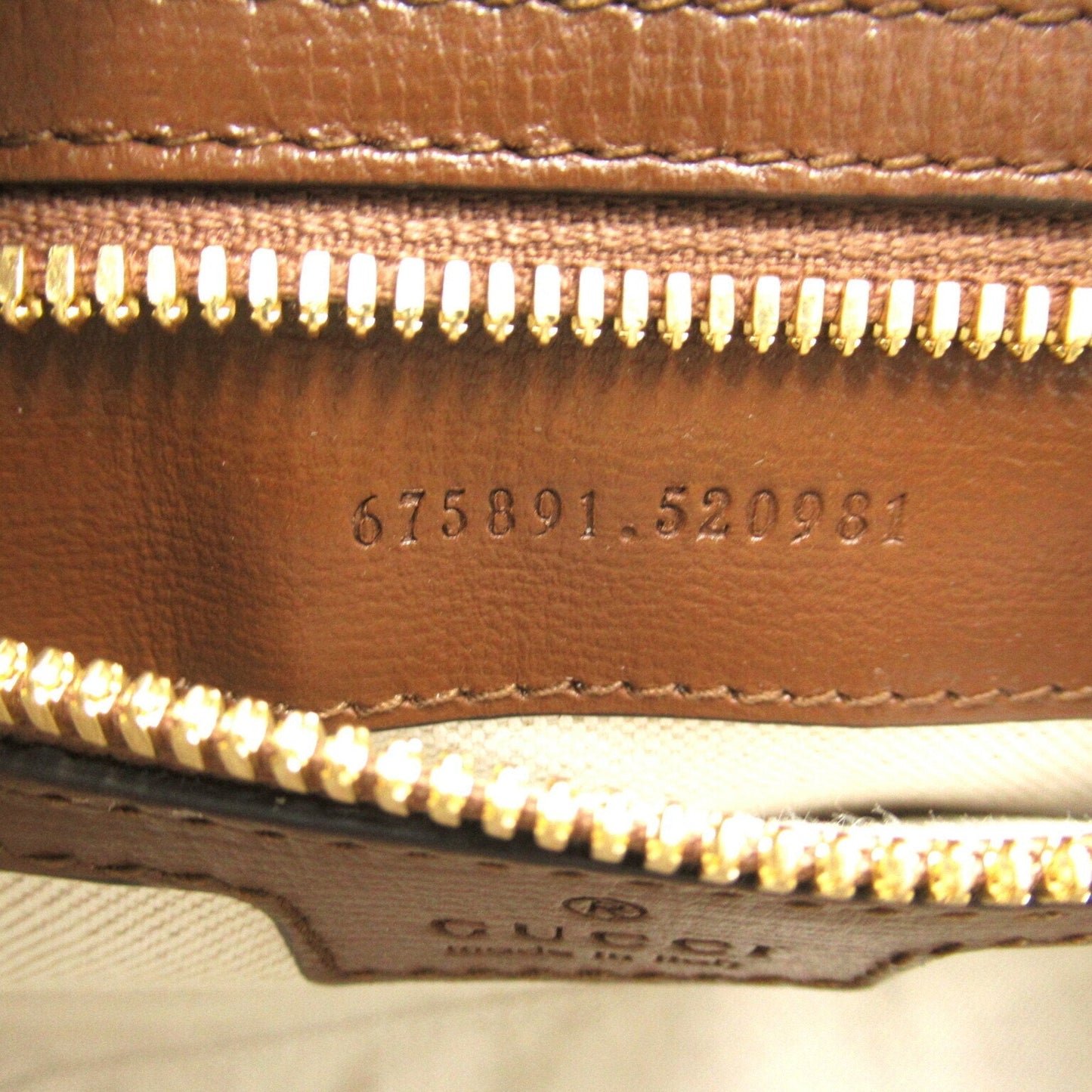 Gucci Brown Pvc Coated Canvas Leather Shoulder Bag