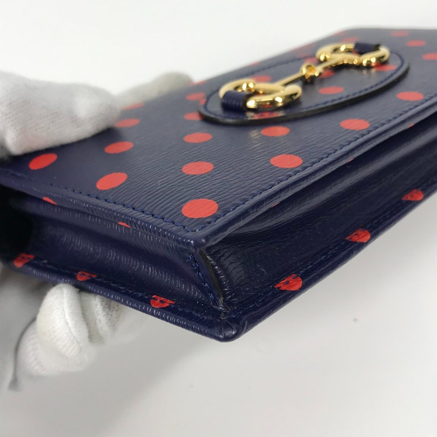 Gucci Navy Leather Long Wallet (Bi-Fold)
