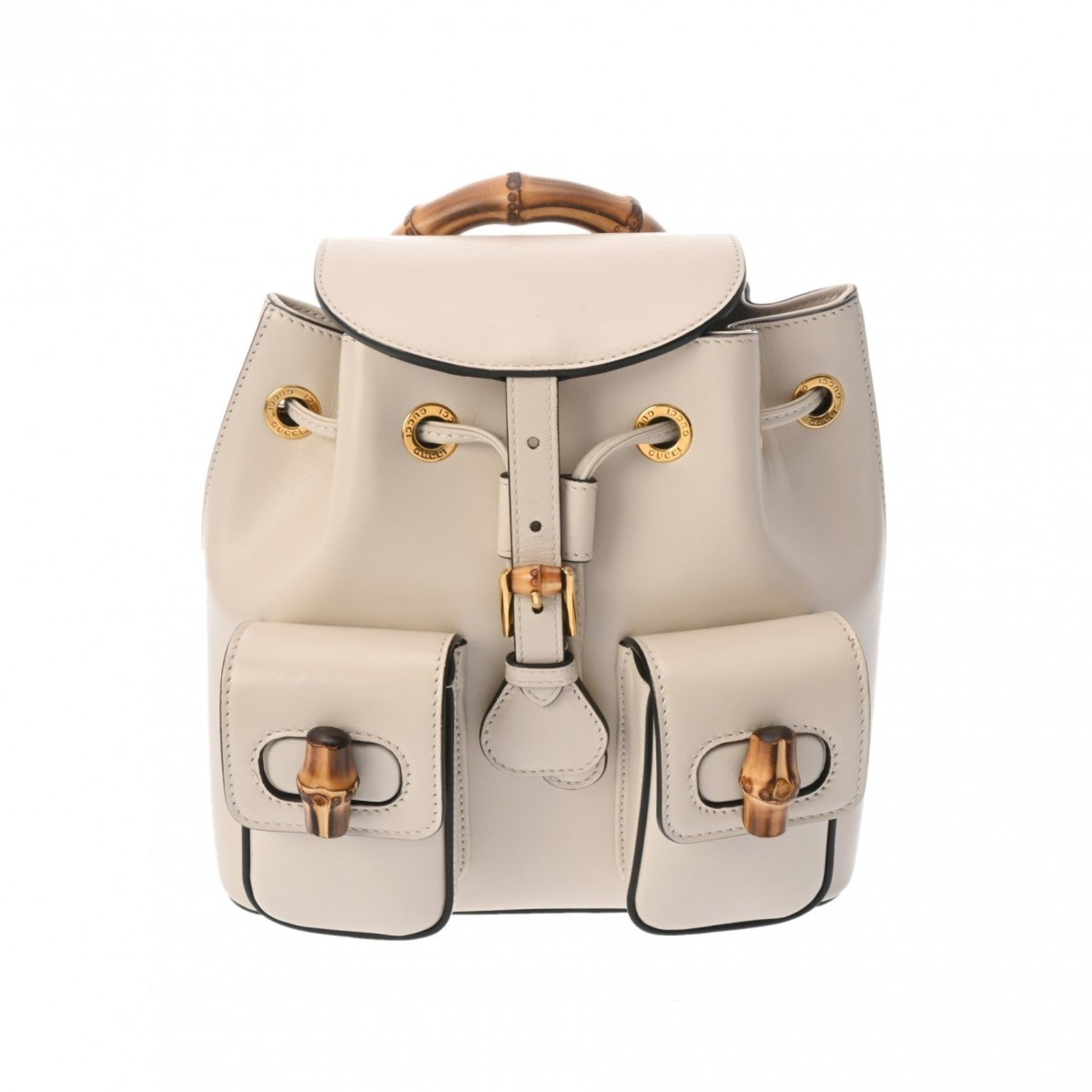 Gucci Ivory Leather Backpack ()